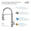 Kibi Aurora Single Handle Pull Down Kitchen Sink Faucet KKF2003BN